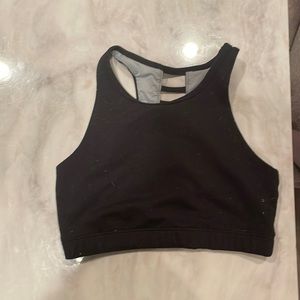 Black sports bra with great detailed back